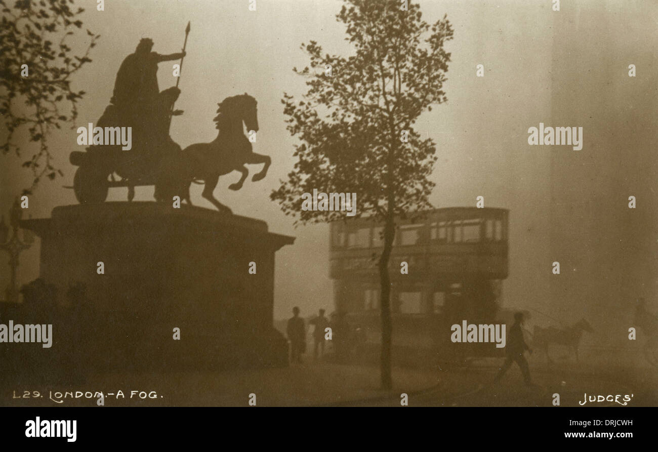 London im Nebel Stockfoto