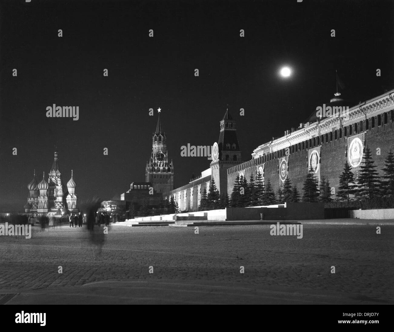 Nachtansicht des Roten Platz in Moskau, Russland Stockfoto