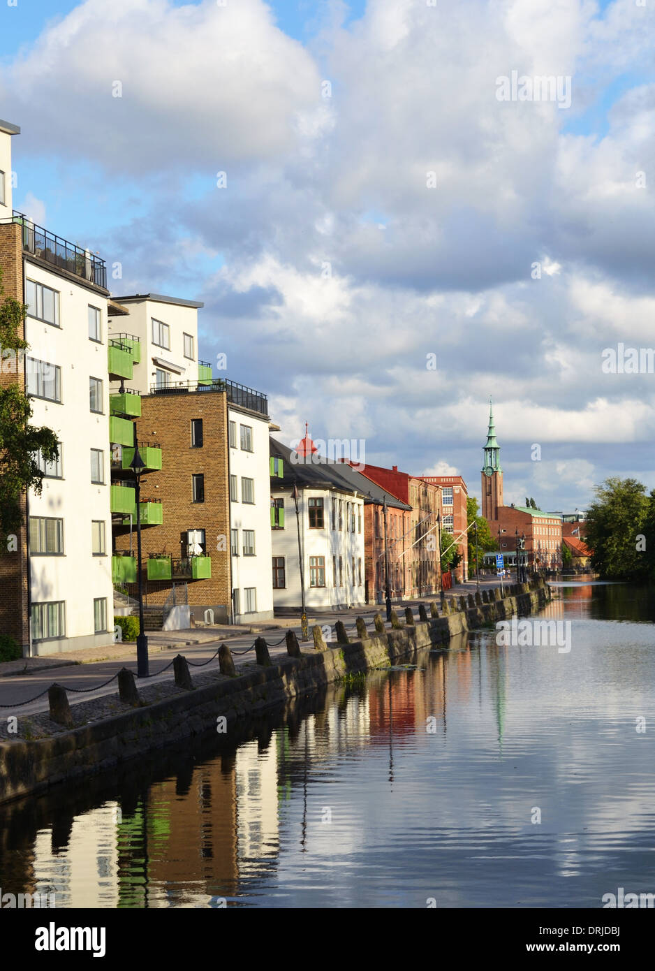 Blick auf den vallgraven Canal in Göteborg, Schweden Stockfoto