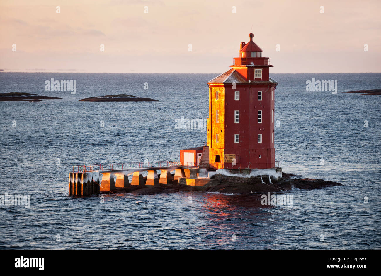 Die Kjeungskjær Leuchtturm in der Nähe von Trondheim, Norwegen Stockfoto