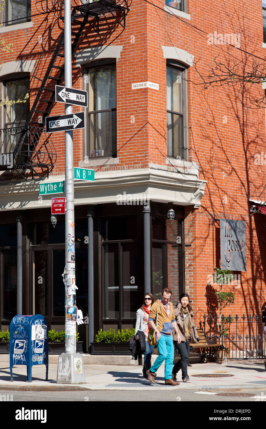 Williamsburg Brooklyn Wythe Avenue New York City Nachbarschaft Stockfoto