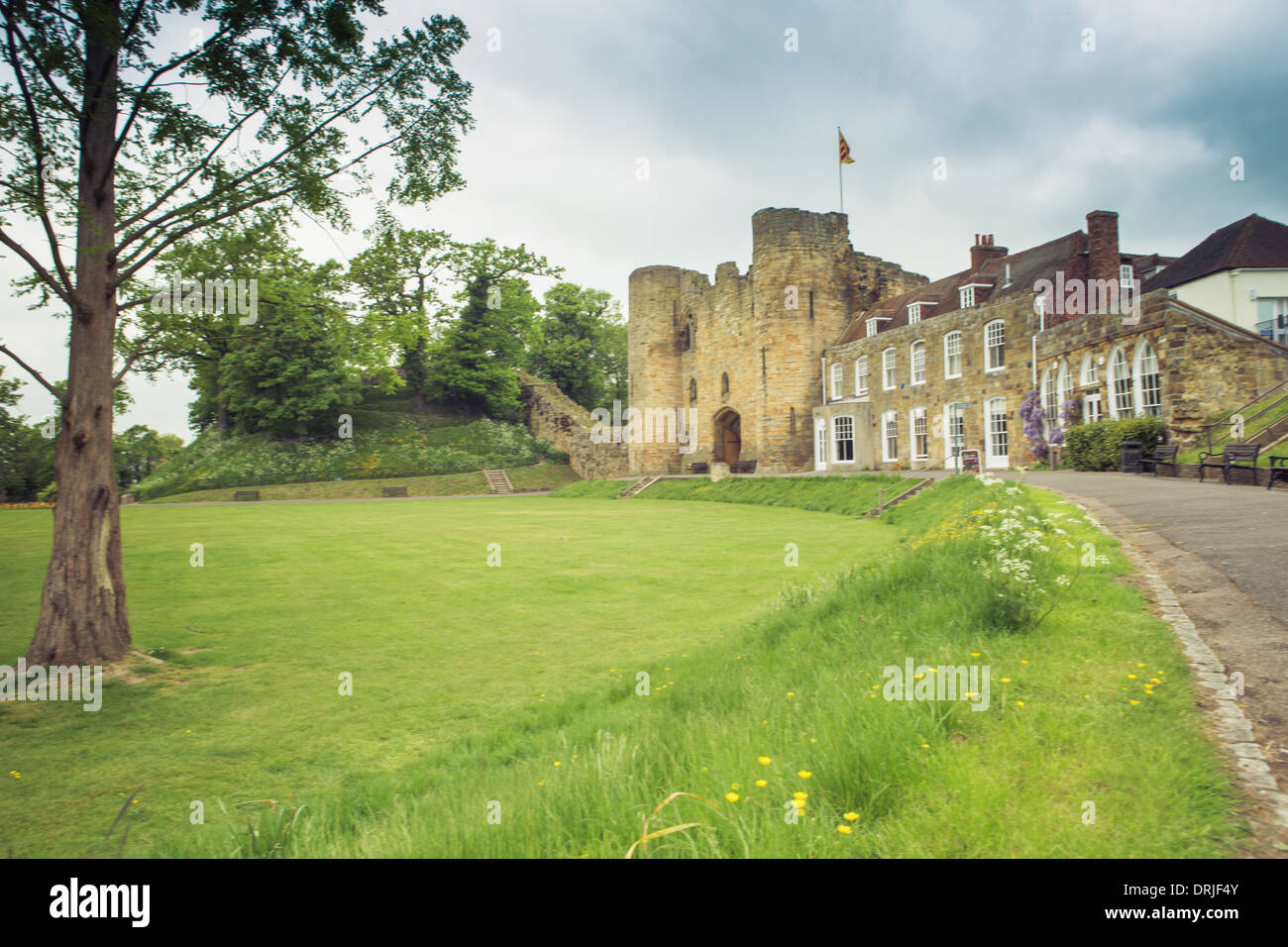 Norman Tonbridge Schloss und Herrenhaus, Tonbridge, Kent, UK Stockfoto