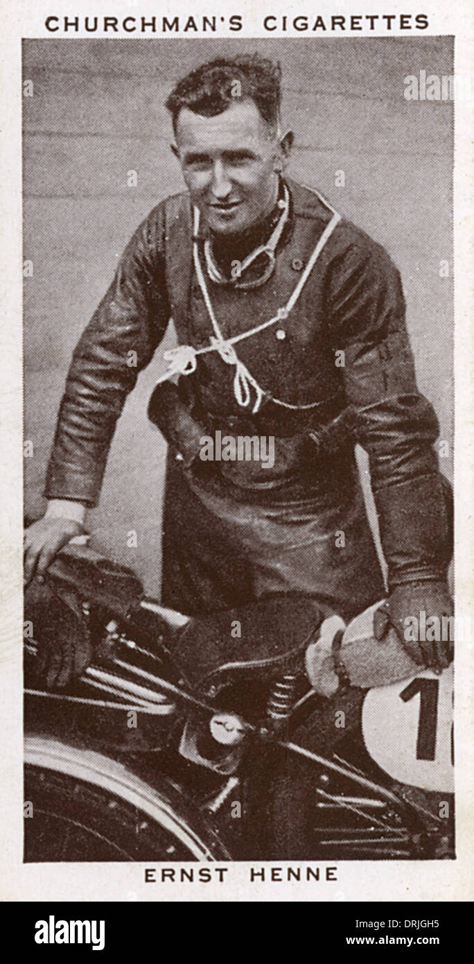 Ernst Henne, deutsche Motorrad und Auto racer Stockfoto