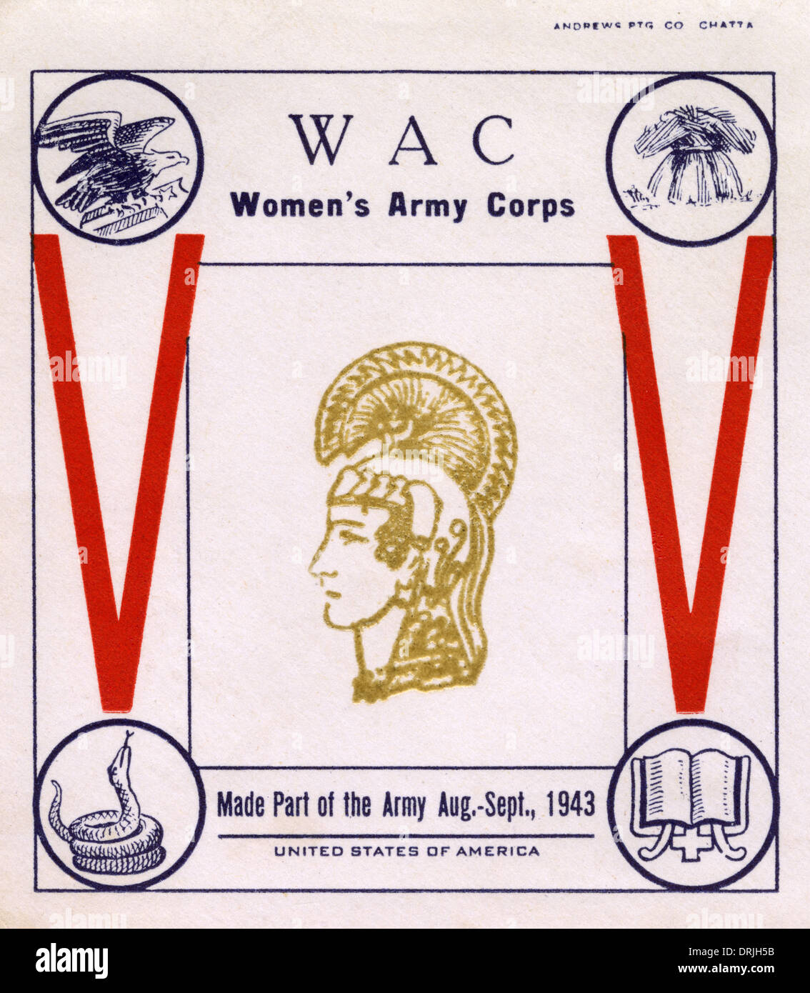 Die Frauen Armee-Korps - USA - WW2 Propaganda Stockfoto