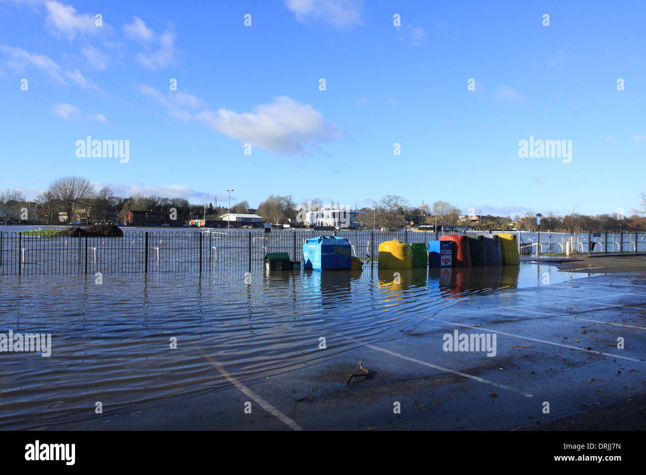 Worcester, Überschwemmungen Stockfoto