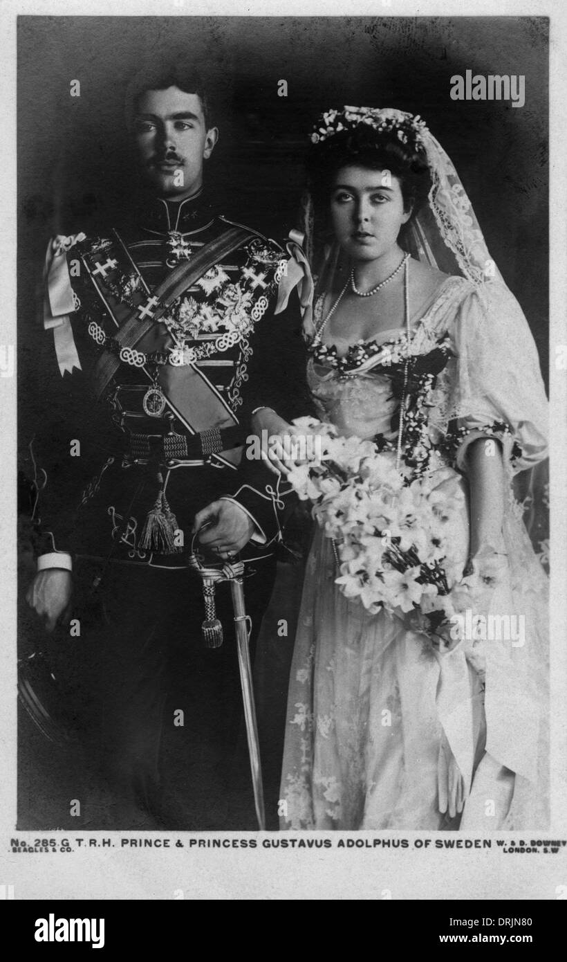 Prinz & Prinzessin Gustavus Adolphus von Schweden Stockfoto