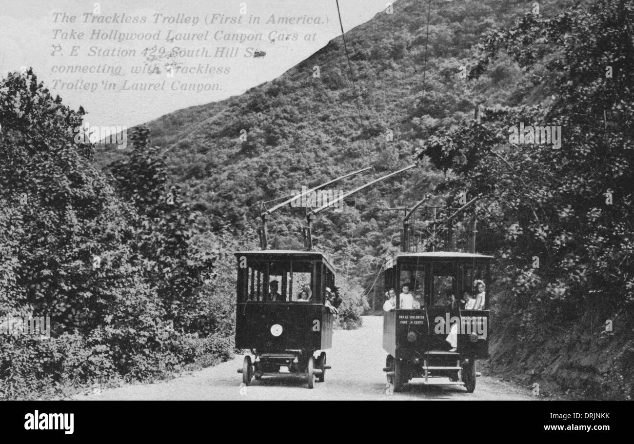 Der geradlinige Trolley (der erste in Amerika) Stockfoto