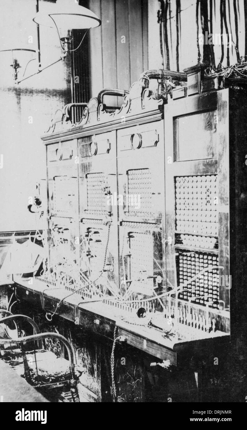 Ein Beispiel für einen frühen Telefonzentrale. Stockfoto