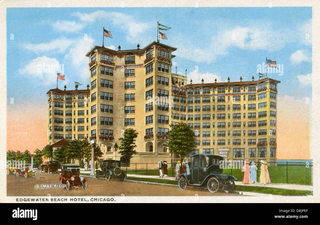 Edgewater Beach Hotel in Chicago Stockfoto