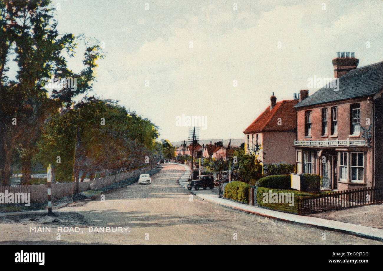Der Main Road, Danbury, Essex Stockfotografie Alamy
