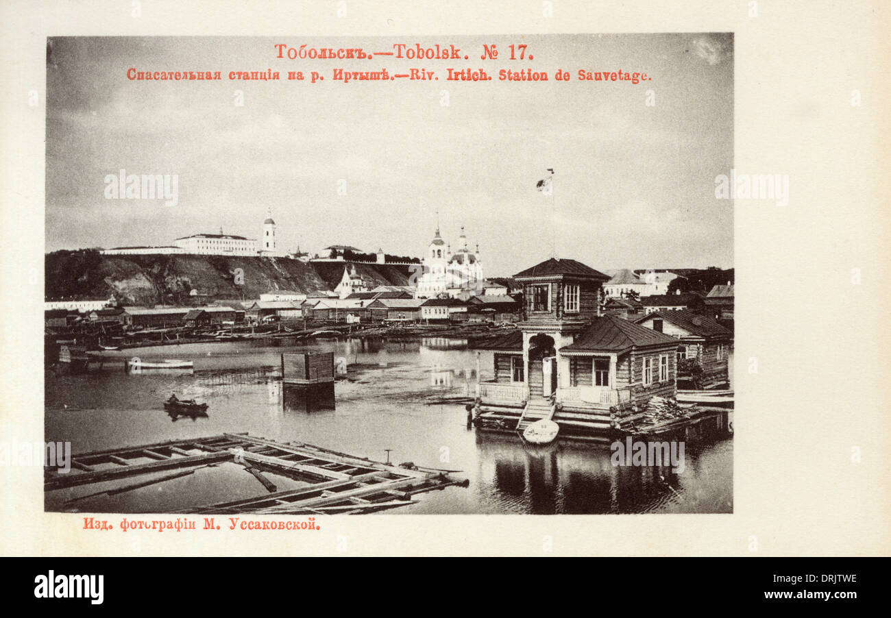 Ansicht von Tobolsk, eine historische Hauptstadt von Sibirien, Russland Stockfoto