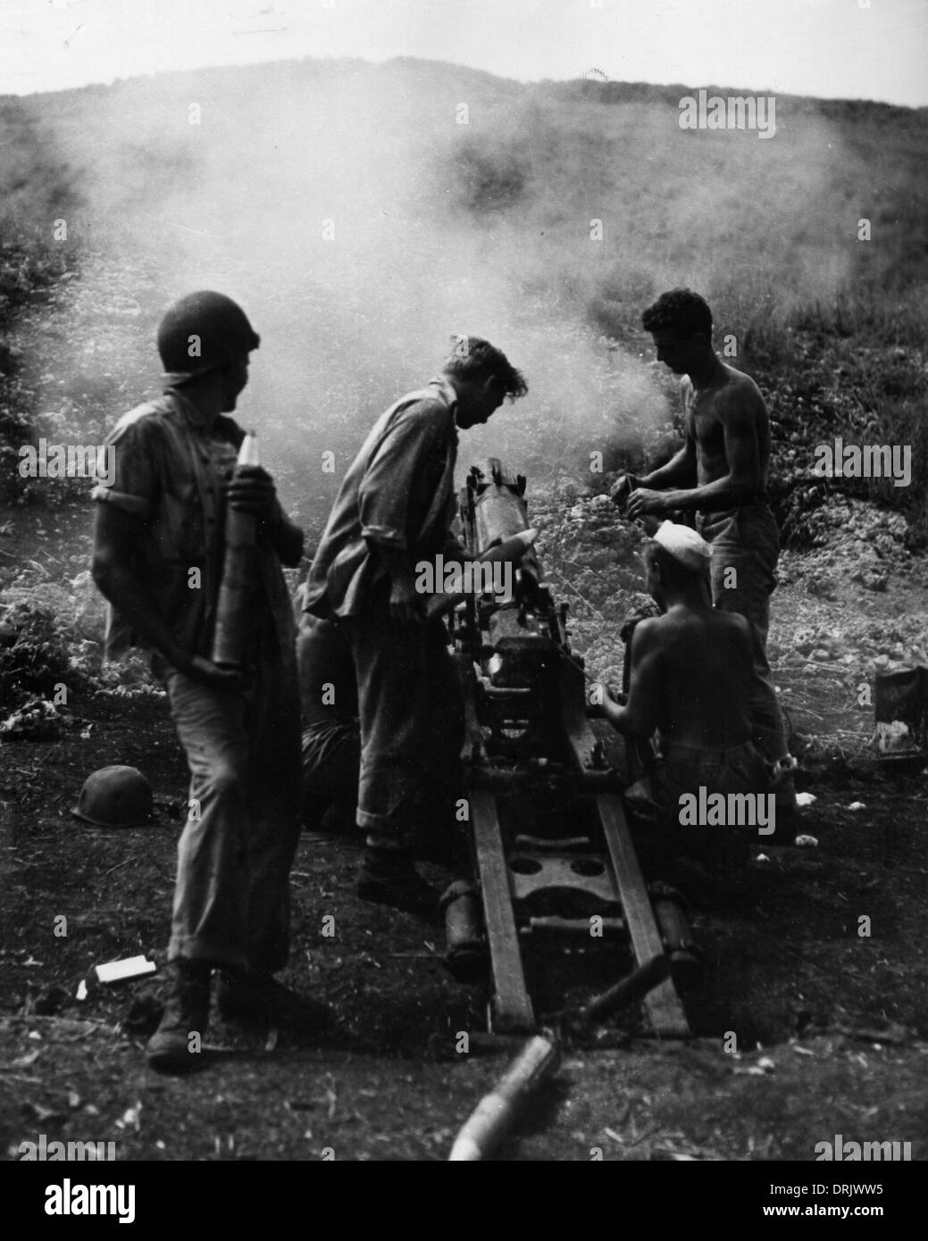 US-Marines auf Guadalcanal Stockfoto