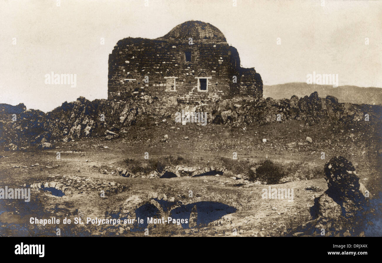 Kapelle des heiligen Polykarp am Berg Pagos, Izmir Stockfoto