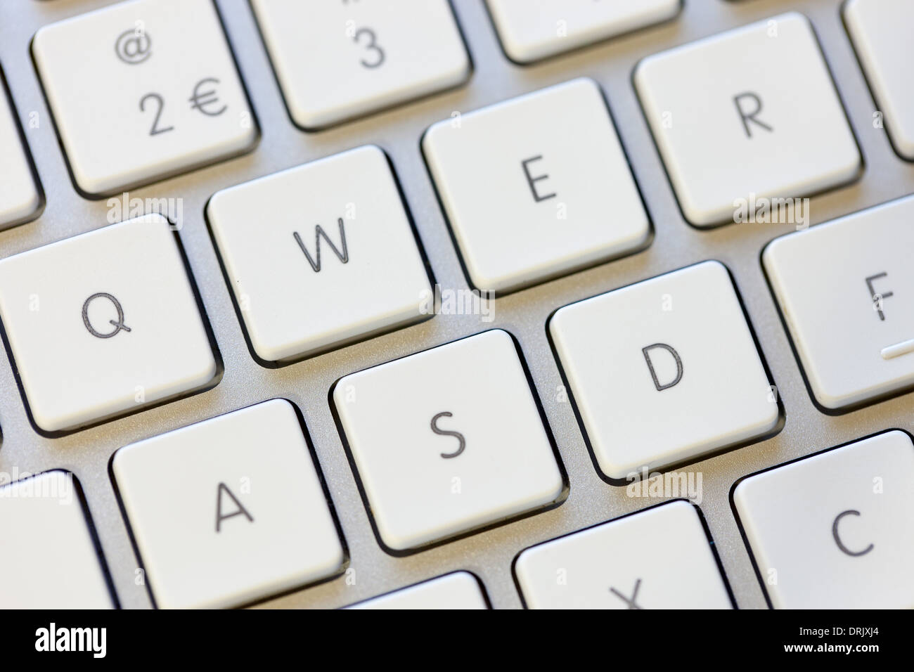 QWERTY ist eine bestimmte Schreibmaschine oder Computer Tastatur Layout, die häufig in einigen Englisch-sprachigen Ländern verwendet. Stockfoto