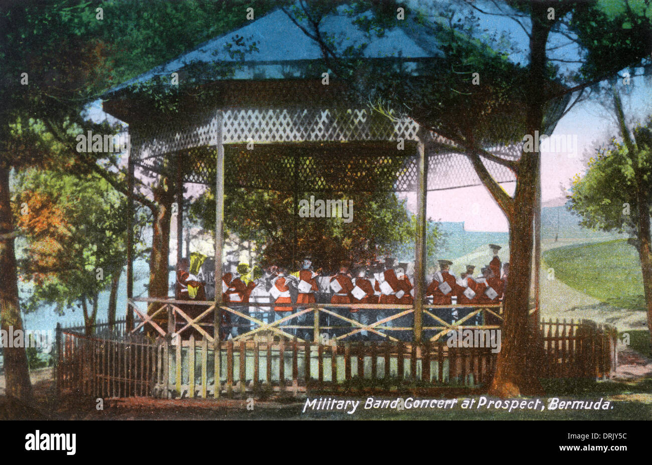 Military Band Konzert - Aussicht auf Lager, Bermuda Stockfoto