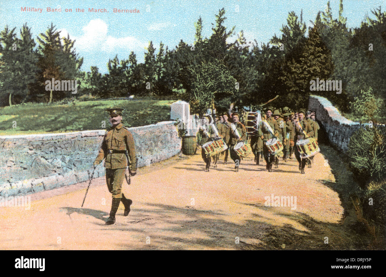 Militärkapelle auf dem Vormarsch, Bermuda Stockfoto