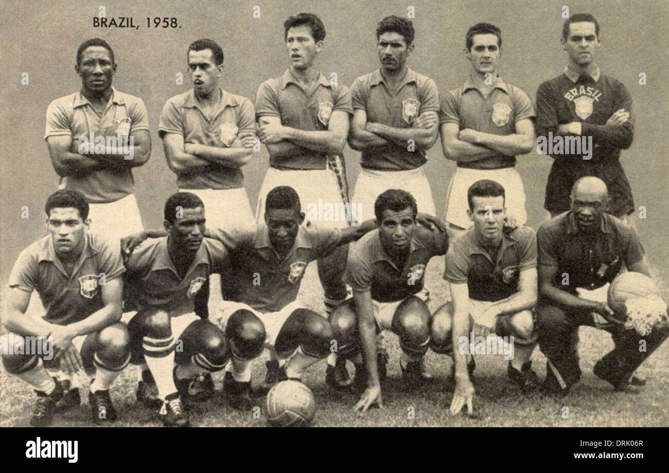 Brasilianische Fußball-Nationalmannschaft von der WM 1958 Stockfotografie -  Alamy