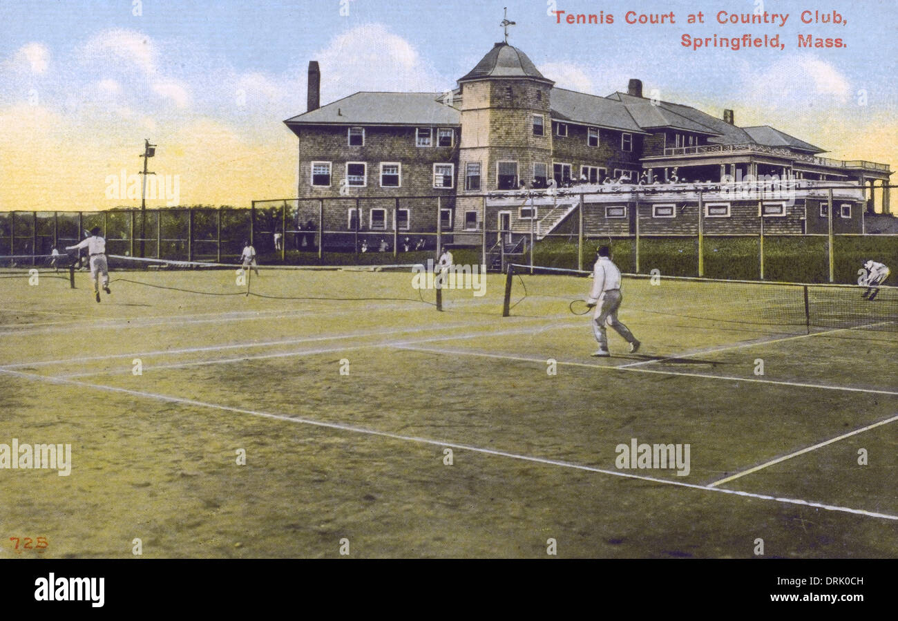 Tennis Courts - Countryklub, Springfield, Massachusetts Stockfoto