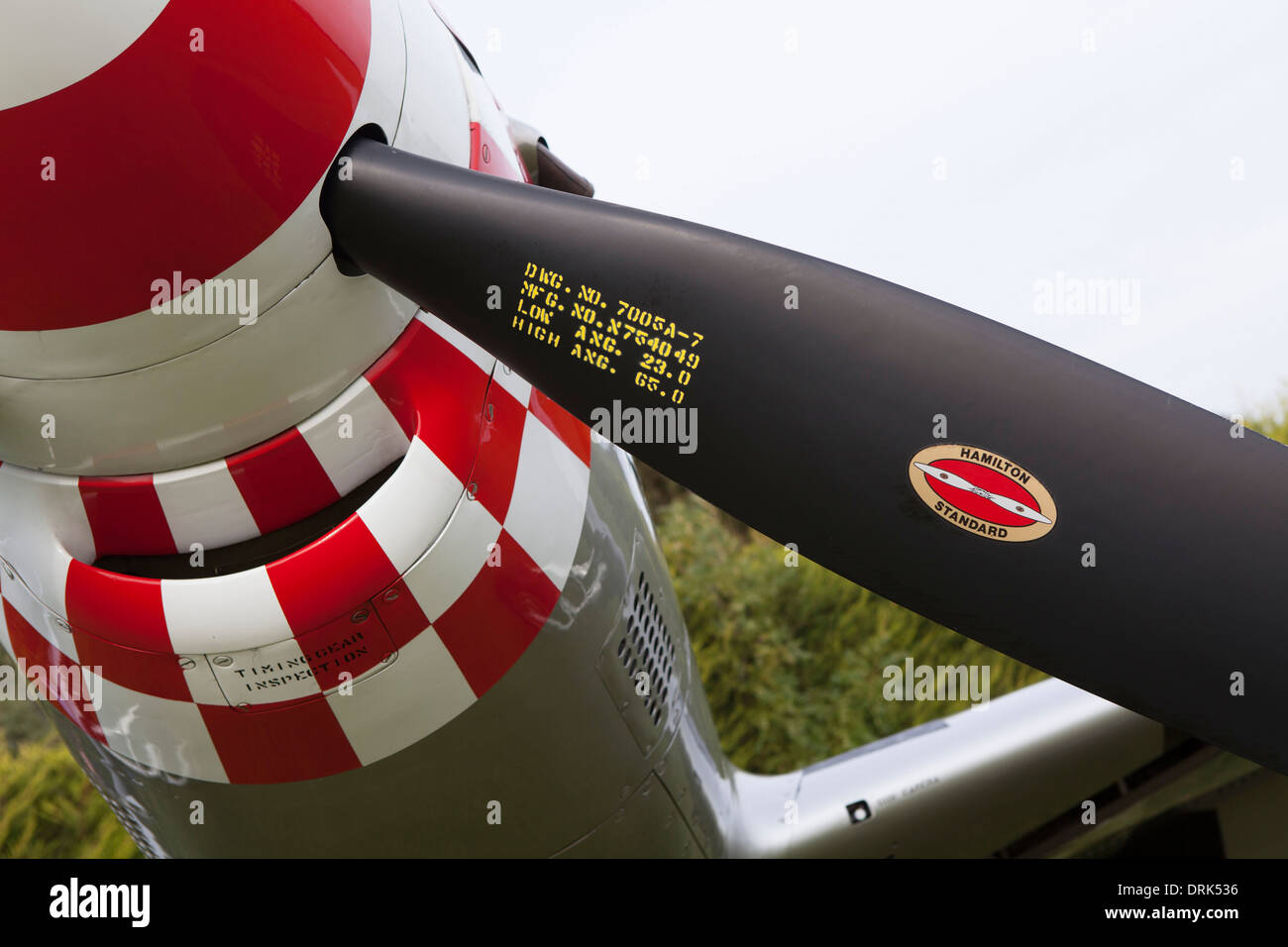 P51D Mustang Flugzeug propeller Stockfoto
