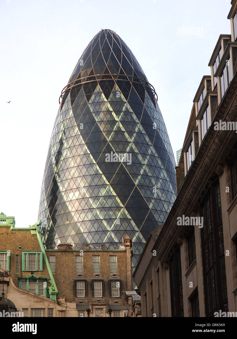 London England Gherkin uk Hochhaus 30 St Mary Turm Bürogebäude Bau der Londoner Hauptstädte Architektur Stadt Stockfoto