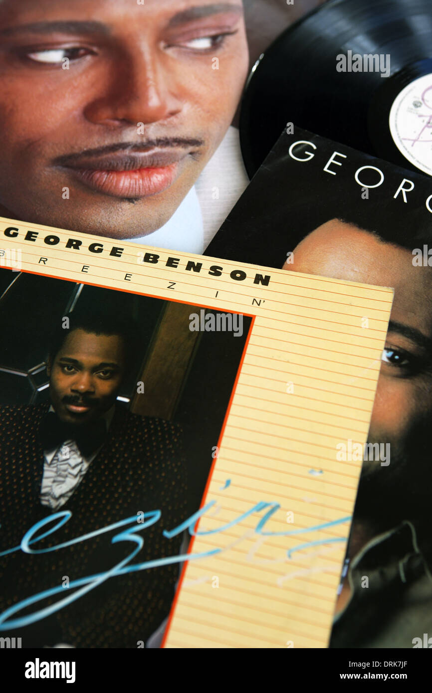 George Benson LP und Abdeckungen Stockfoto