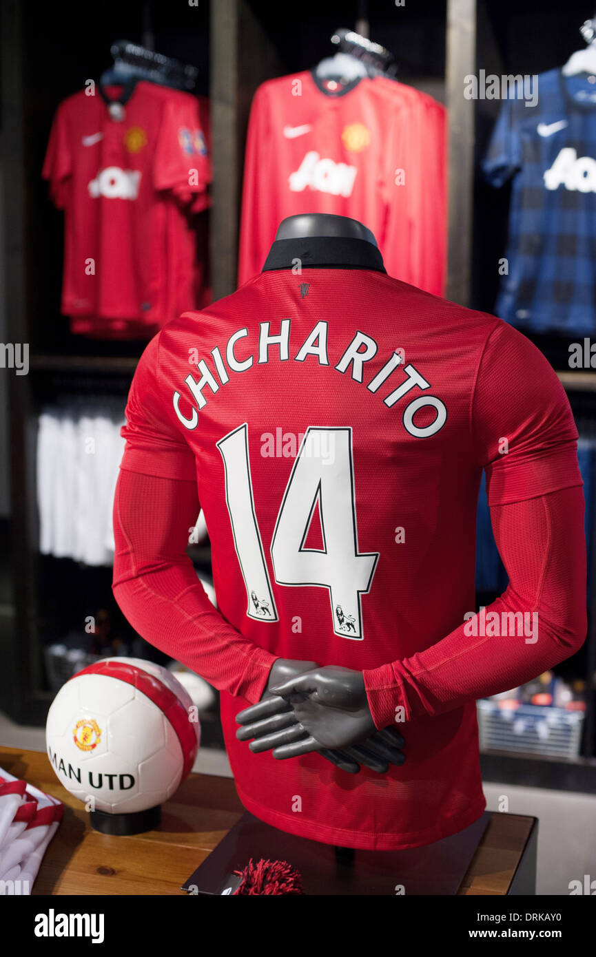 Manchester United Replica Kit Stockfoto