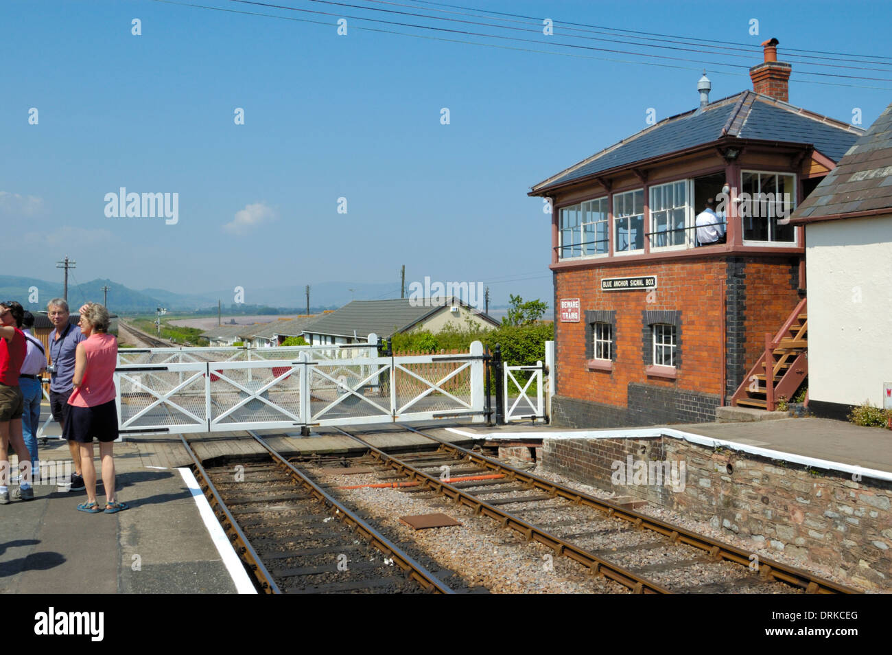 West Somerset Railway in blauen Anker Stockfoto