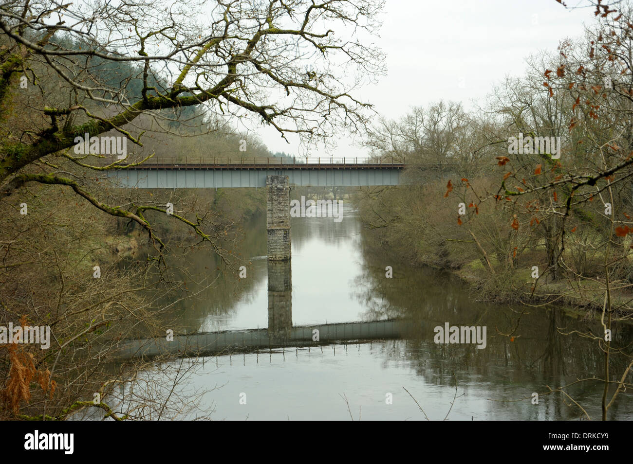 Wye Bridge im Herzen von Wales Linie Südlich von Builth Straße Stockfoto