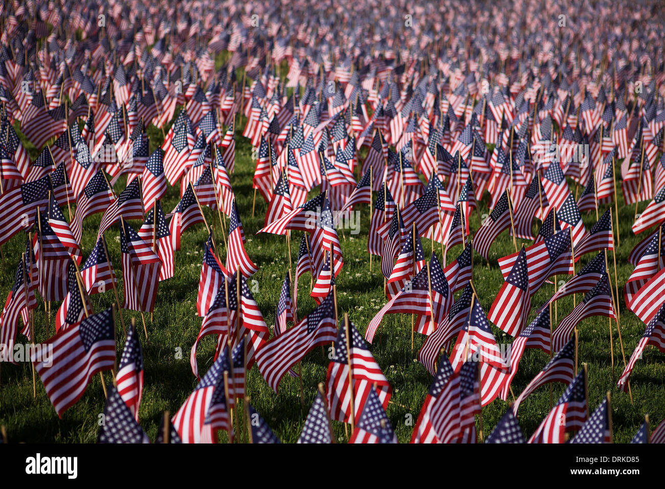 Erinnerung an die verstorbenen Dienst in den Streitkräften der Vereinigten Staaten am Memorial Day auf Boston Common Stockfoto