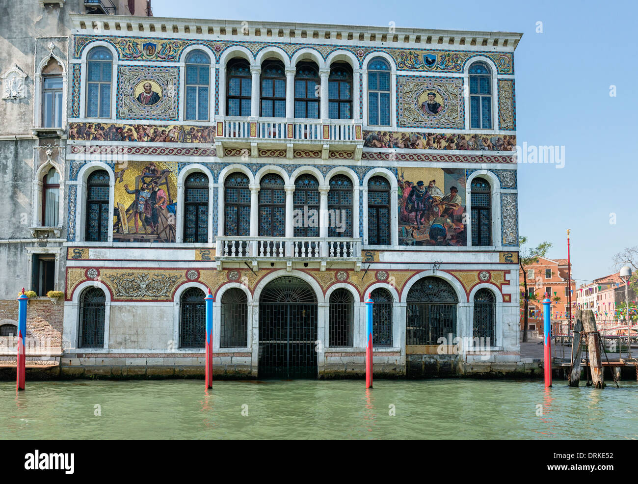 Palazzo Barbarigo, Canal Grande, Venedig Stockfoto