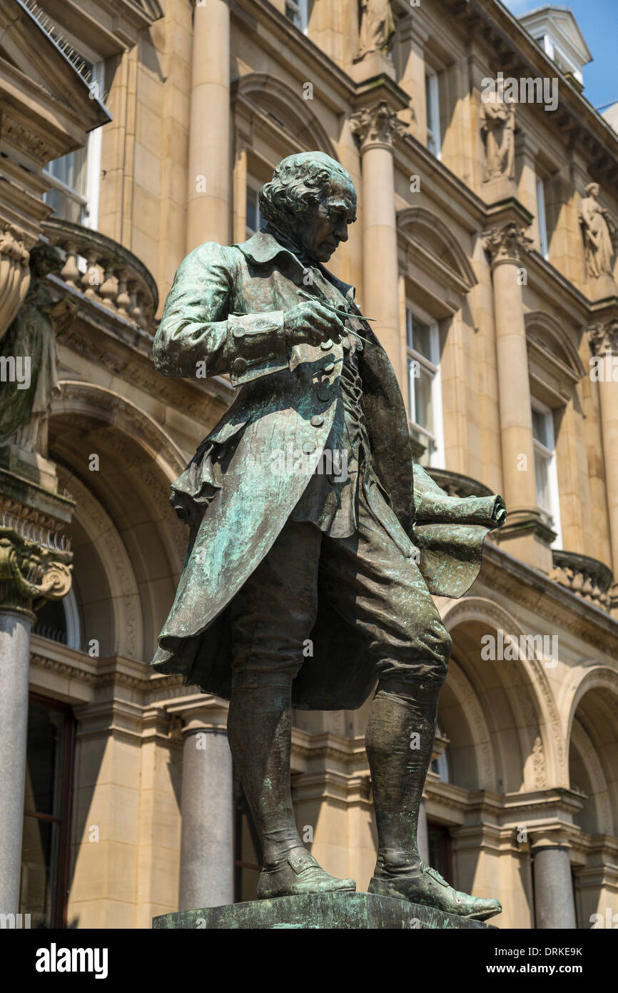 Statue von James Watt Leeds, England Stockfoto