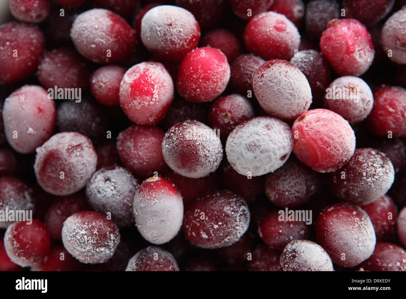 Gefrorene Cranberry Textur Stockfoto