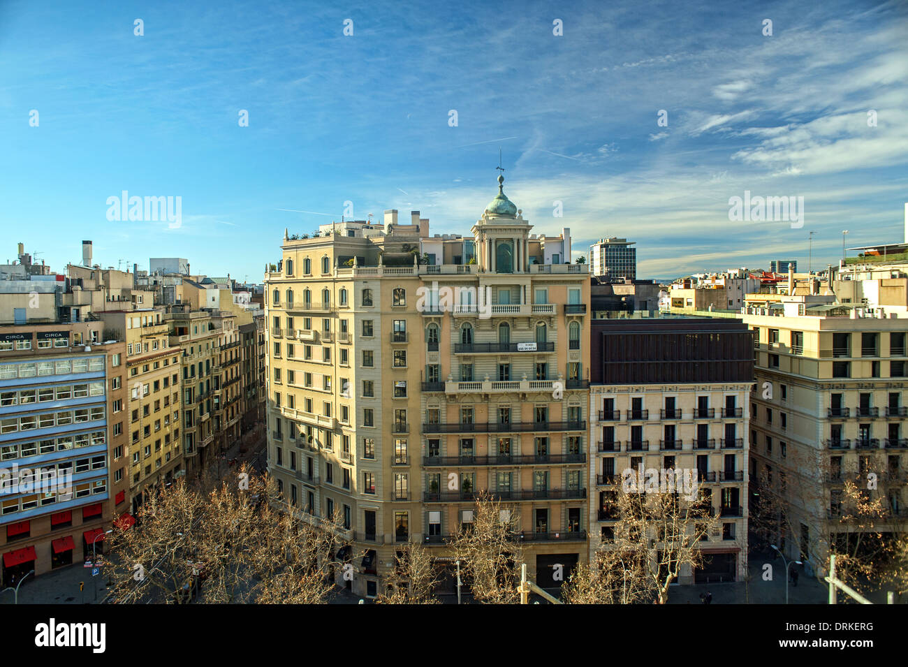 Blick von der Dachterrasse Stockfoto