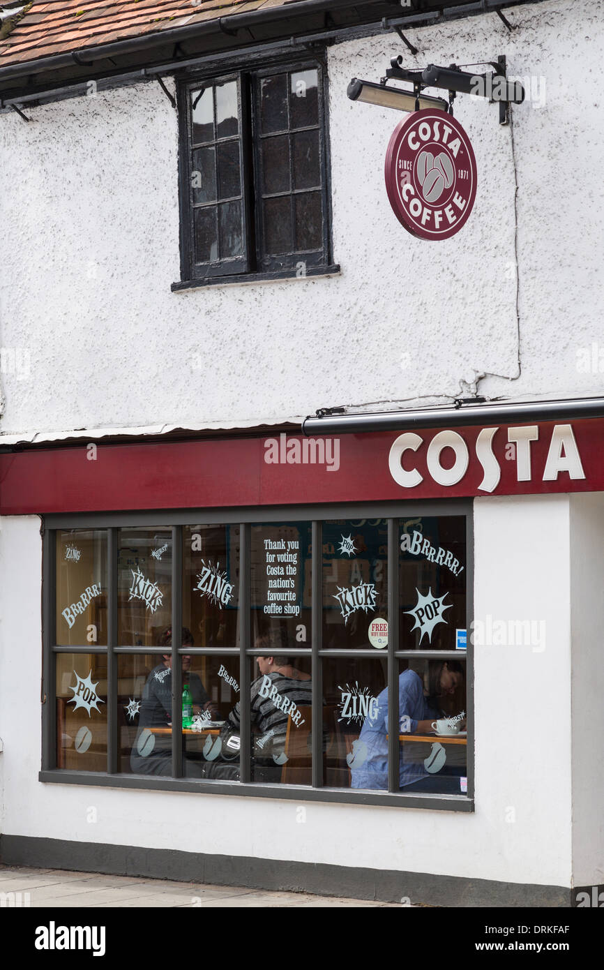 Costa Coffee Shop Vorder- und Beschilderung Stockfoto