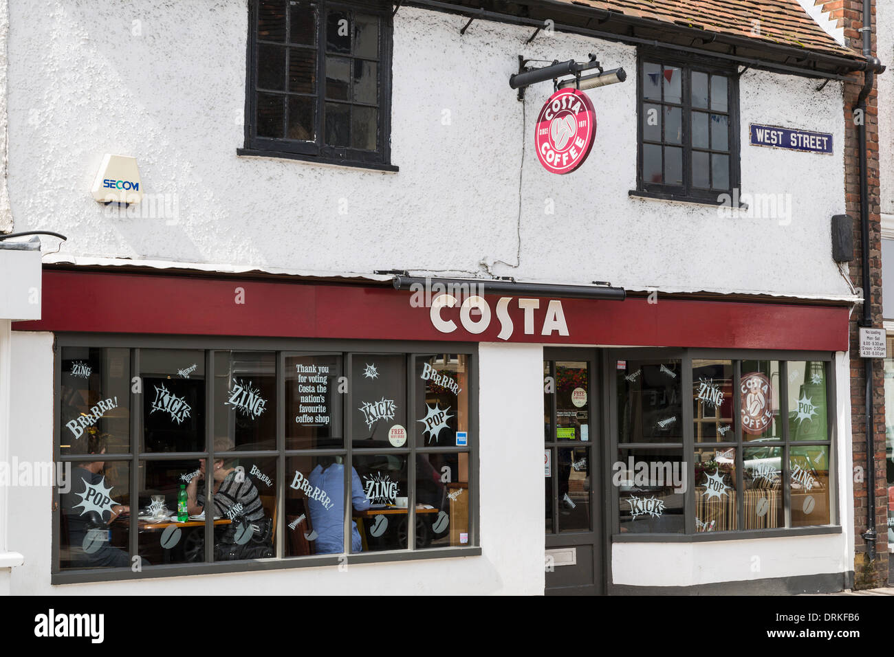 Costa Coffee Shop Vorder- und Beschilderung Stockfoto