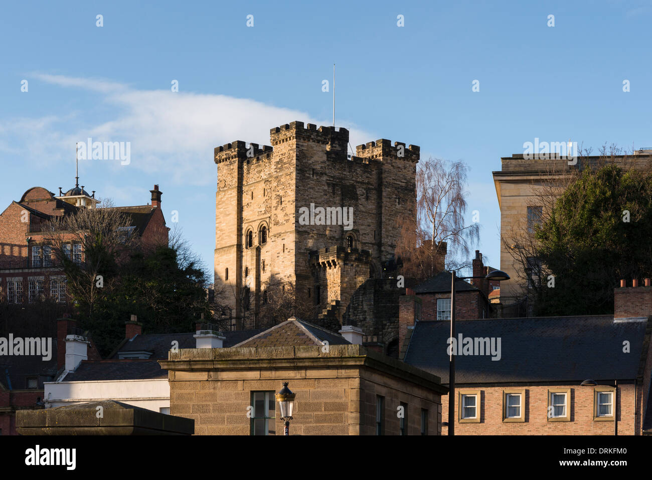 Der Bergfried im Zentrum von Newcastle Upon Tyne Stockfoto