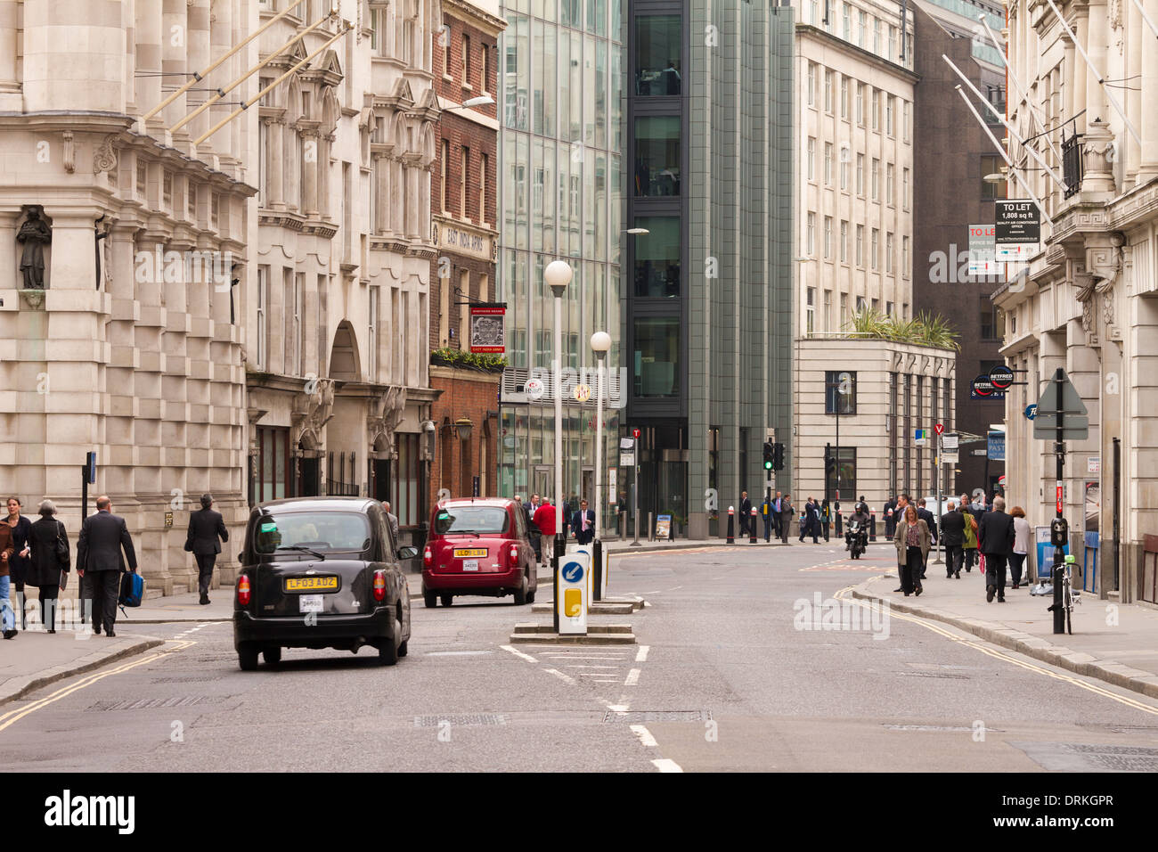 Büroangestellte Fenchurch Street, City of London, England Stockfoto