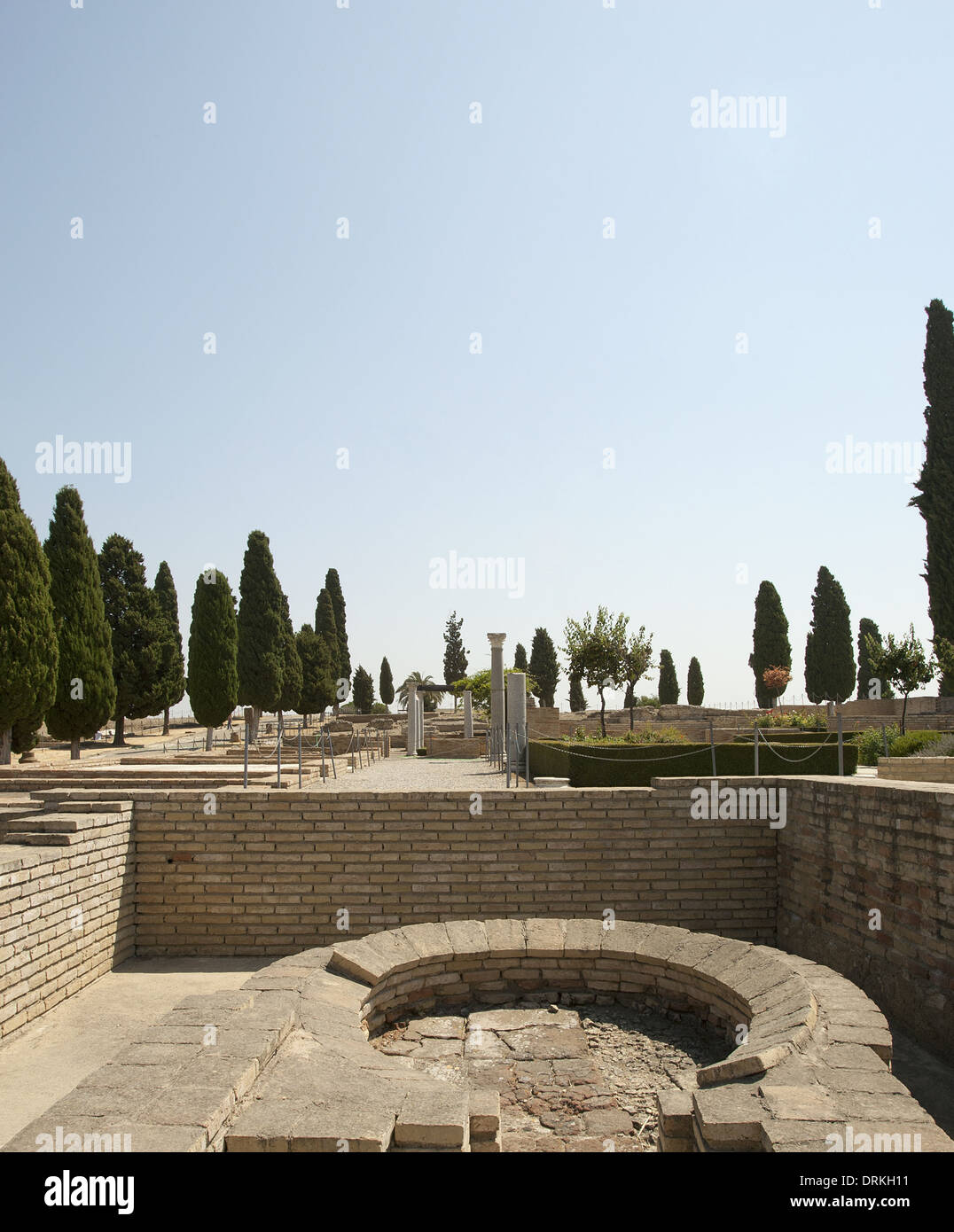 Spanien. Italica. Römische Stadt gegründet ca. 206 v. Chr.. Haus der Vögel. Brotbackofen. Andalusien. Stockfoto