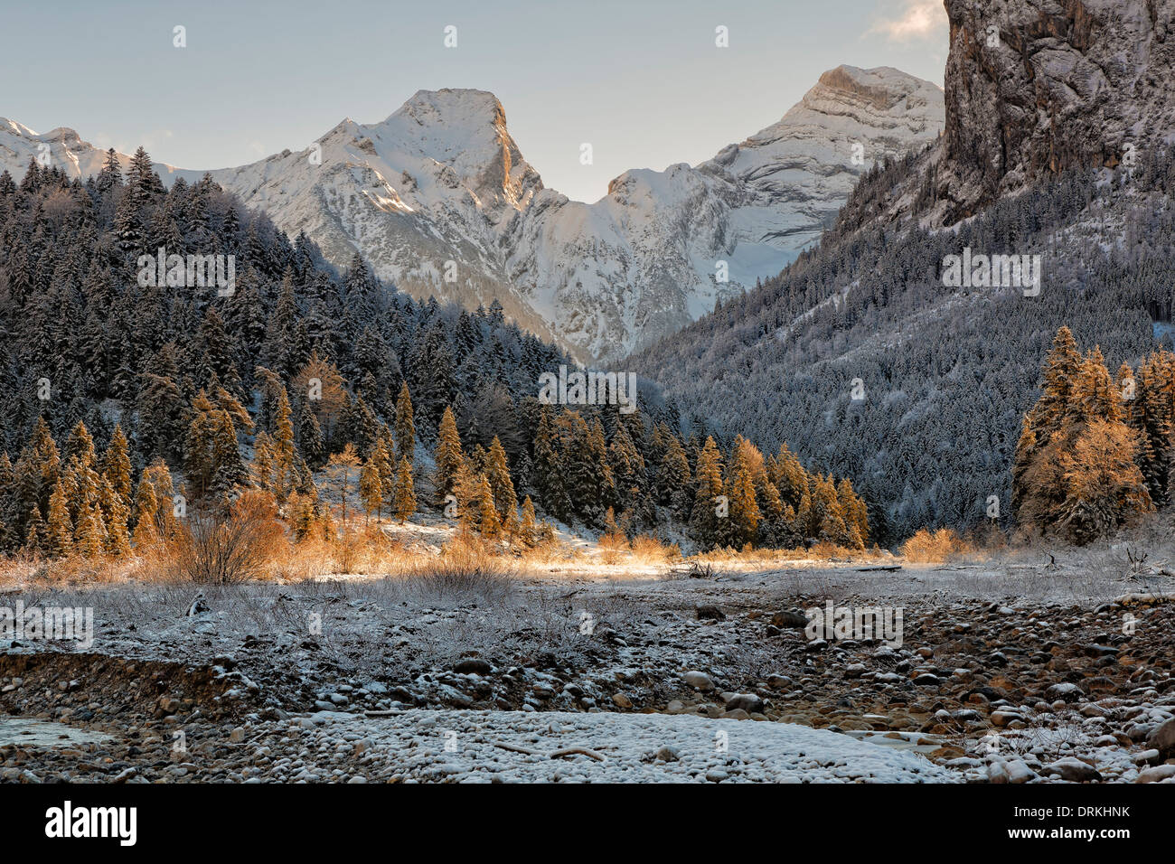 Österreich, Tirol, Eng, Karwendelgebirge, Rissbach Tal Stockfoto