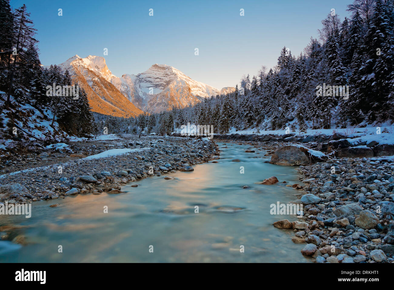 Österreich, Tirol, Eng, Karwendelgebirge, Rissbach im Rissbach Valley Stockfoto