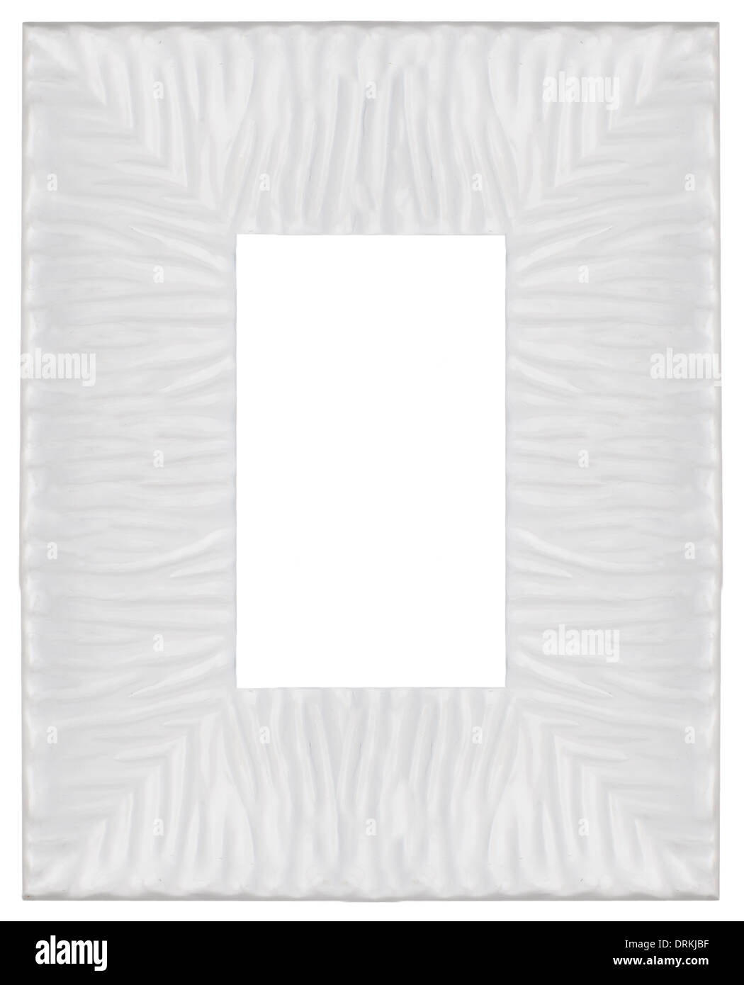 Stilvolle weiße Rahmen isoliert auf weißem Hintergrund. Stockfoto