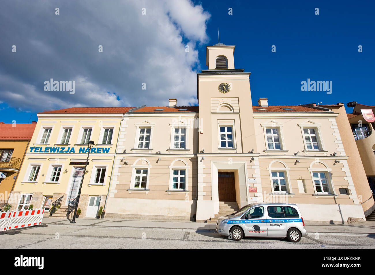 Das alte Rathaus in Lomza, Woiwodschaft Podlachien, NE Polen. Stockfoto