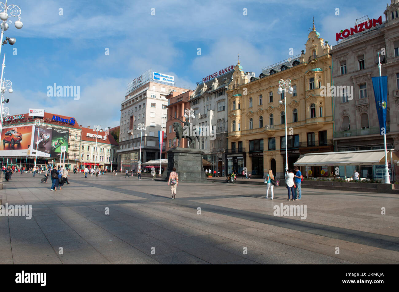 Ban Jelačić-Platz, Zagreb, Kroatien Stockfoto