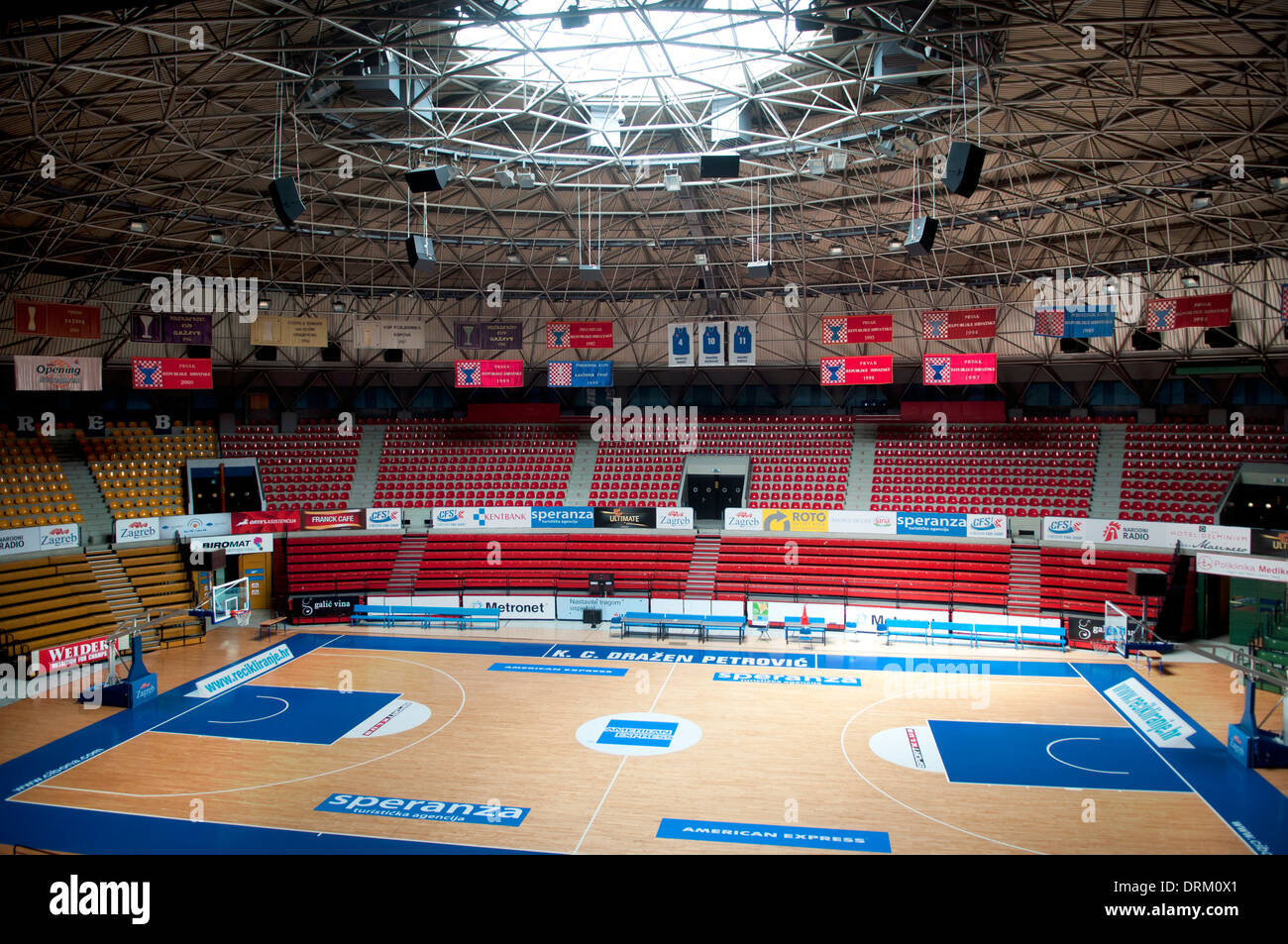 Dražen Petrović Basketball Hall, Zagreb, Kroatien Stockfoto