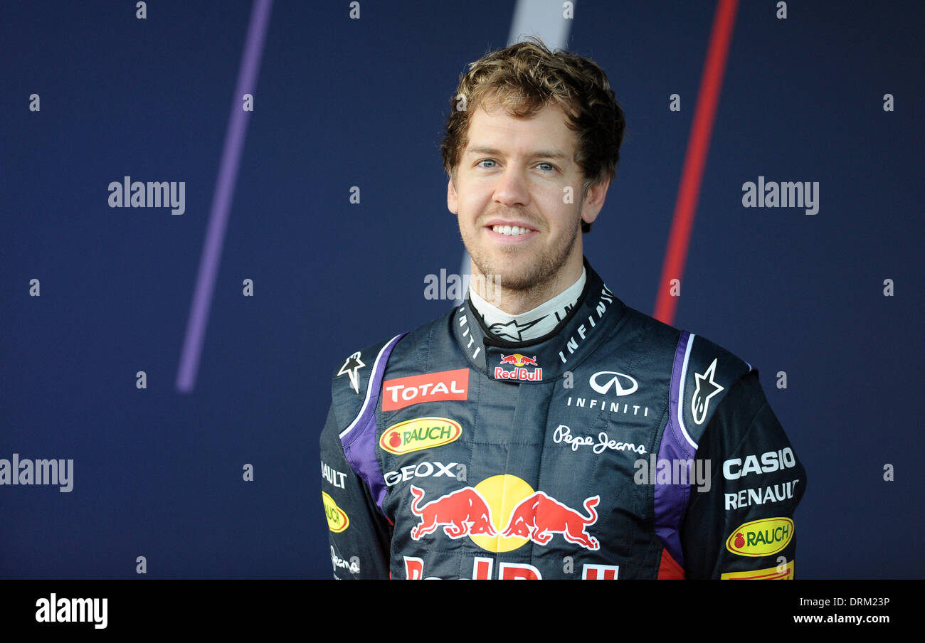 Circuito de Velocidad, Jerez De La Frontera, Spanien, Formel Eins testen Sitzungen Jan 28.-31. 2014---Portrait Sebastian Vettel, Red Bull Racing Credit: Kolvenbach/Alamy Live-Nachrichten Stockfoto