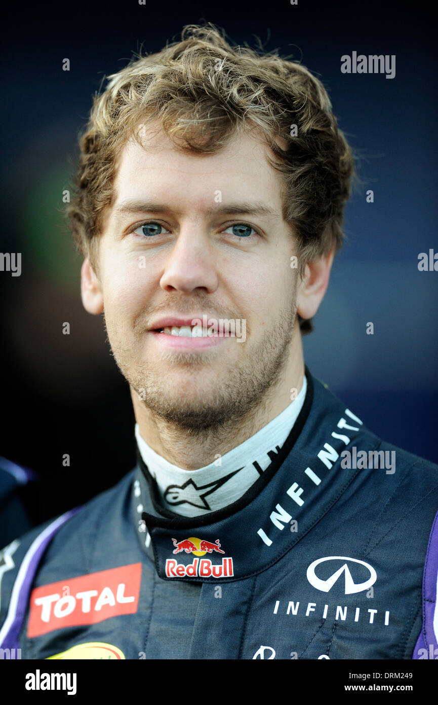 Circuito de Velocidad, Jerez De La Frontera, Spanien, Formel Eins testen Sitzungen Jan 28.-31. 2014---Portrait Sebastian Vettel, Red Bull Racing Credit: Kolvenbach/Alamy Live-Nachrichten Stockfoto
