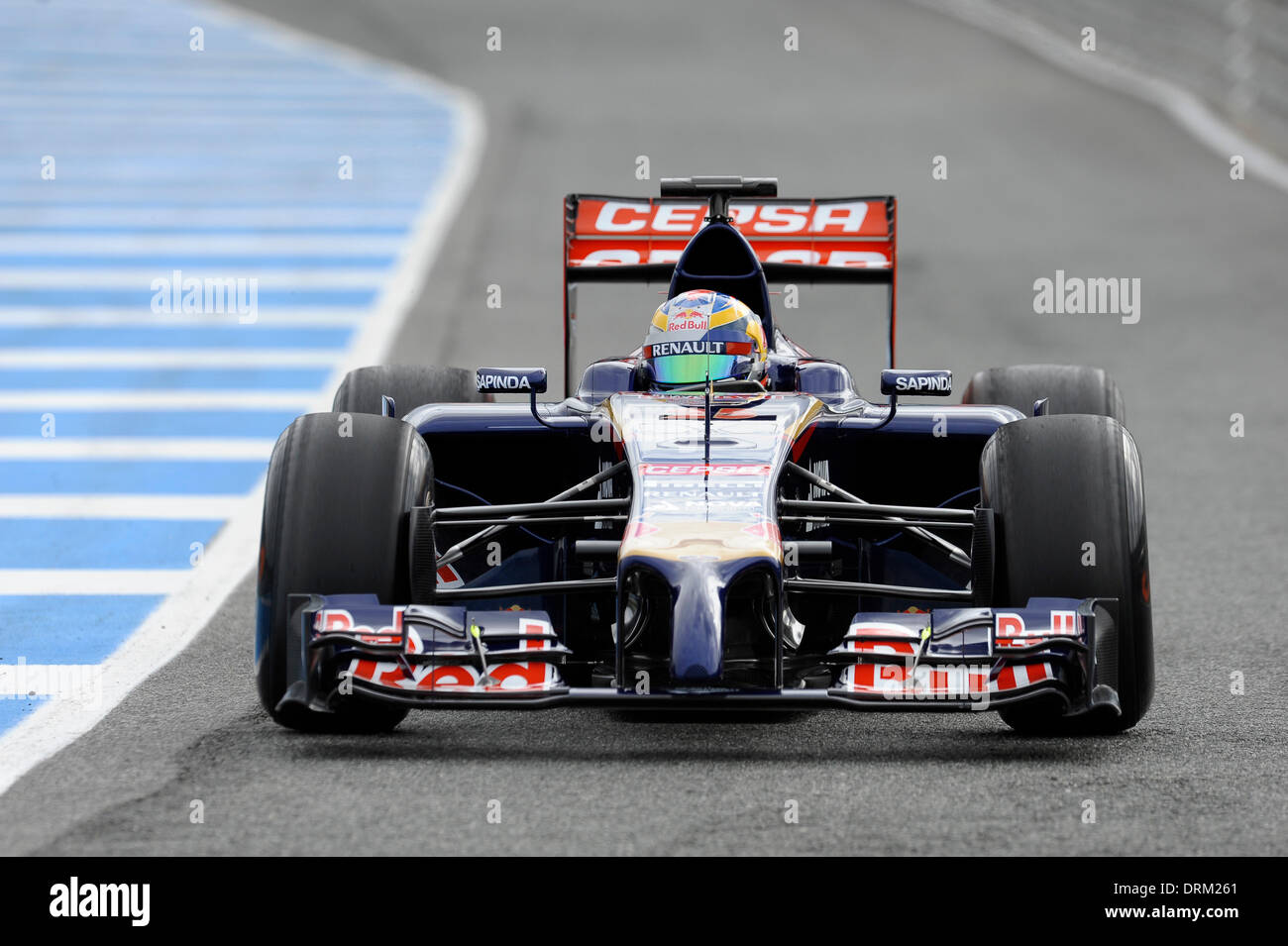 Circuito de Velocidad, Jerez De La Frontera, Spanien, Formel Eins testen Sitzungen Jan 28.-31. 2014---Jean-Eric Vergne, Toro Rosso STR9 Credit: Kolvenbach/Alamy Live-Nachrichten Stockfoto