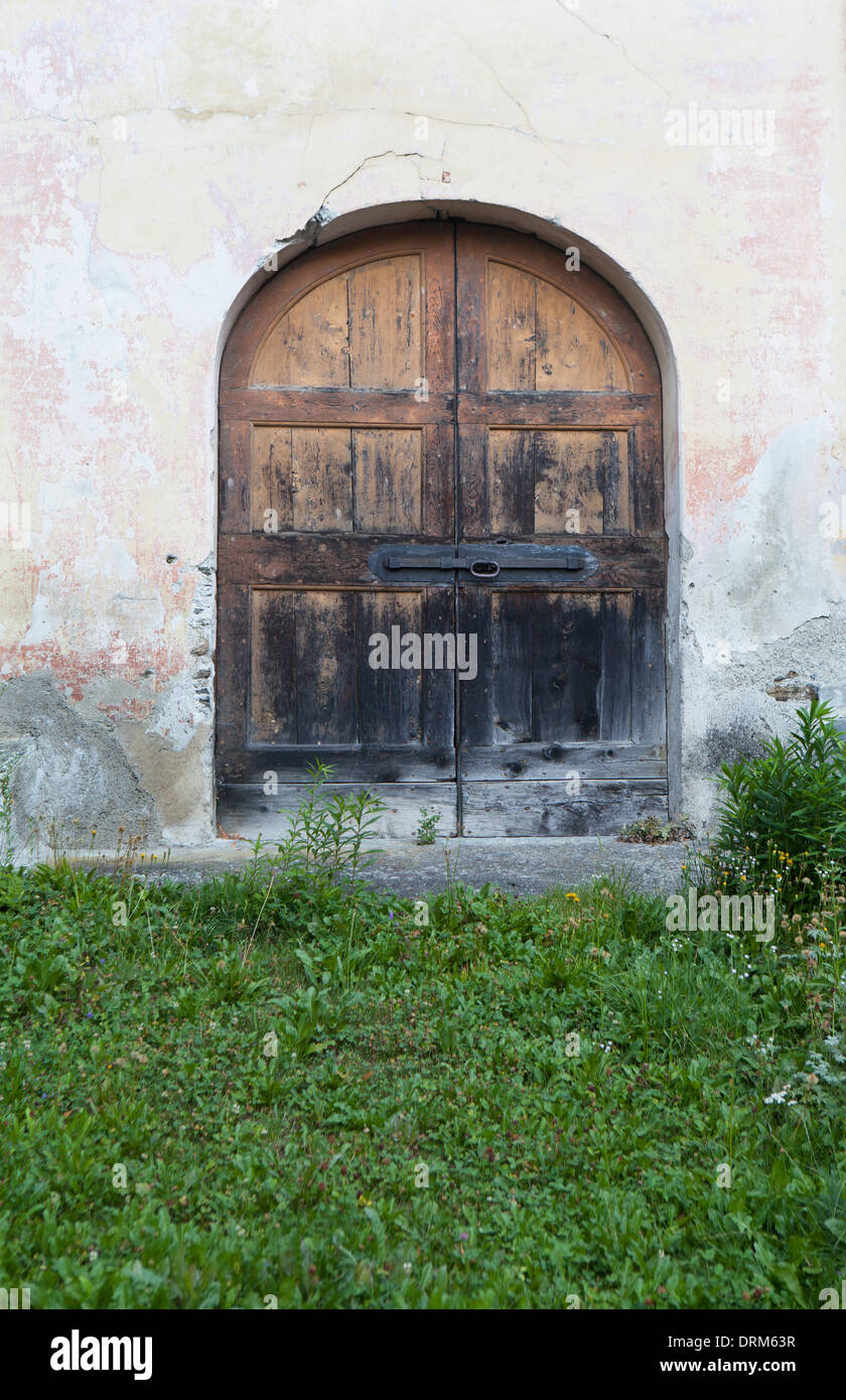 Schweiz, Poschiavo, Haustür, Nahaufnahme Stockfoto