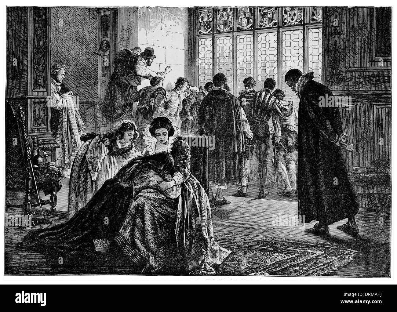 Das Haus des englischen Botschafters während der Massaker der Bartholomäusnacht 1572 Stockfoto