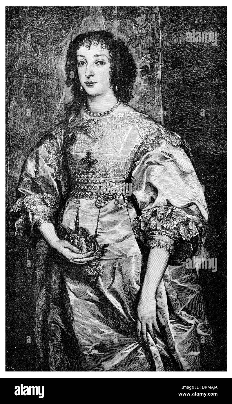 Henrietta Maria von Frankreich Henriette Marie de France; war Queen Consort von England, Schottland, Irland, die Ehefrau von König Charles 1 Stockfoto